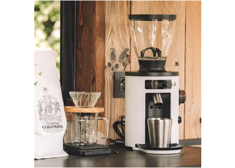 X54 coffee grinder with stepless adjustment wheel and 35 grind indicators for multi-purpose grinding from espresso to French Press